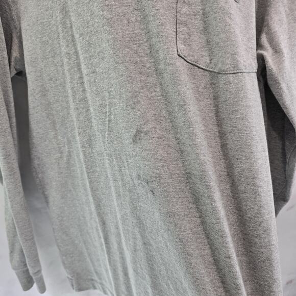 Carhartt T Shirt Mens Small Grey Pocket Tee Long Sleeve Original Fit Mercedes - Picture 9 of 13